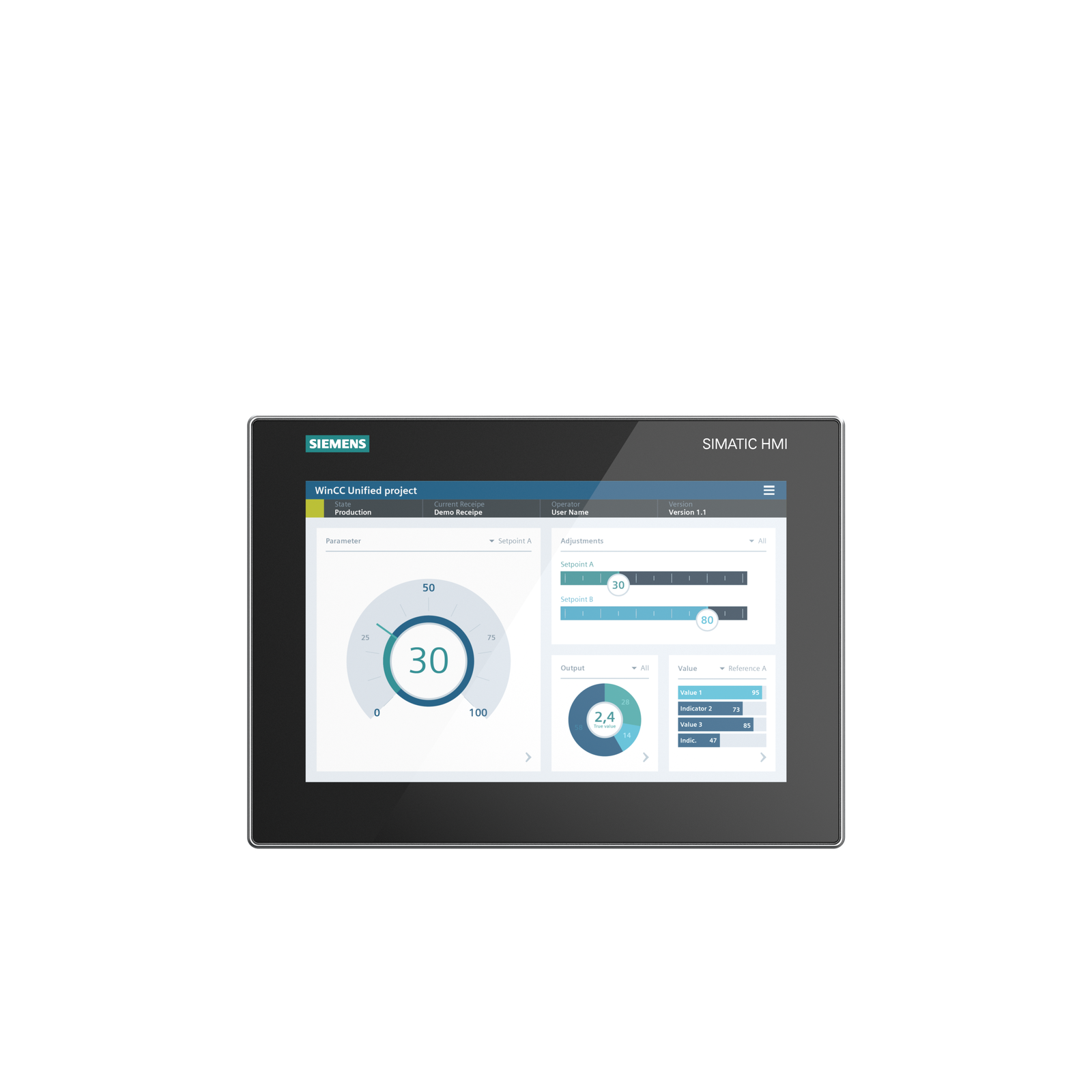 Siemens SIMATIC HMI MTP700 Unified Comfort 6AV2128-3GB06-0AX1